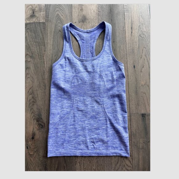 Lululemon Swiftly Tech Racerback Tank Top Size 4 Heather Purple Gym Yoga Active - Picture 2 of 7